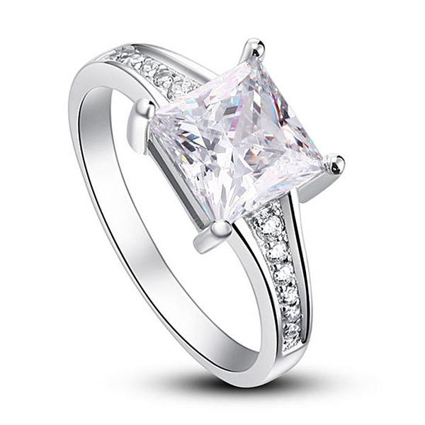 Fake princess cut engagement 2025 rings
