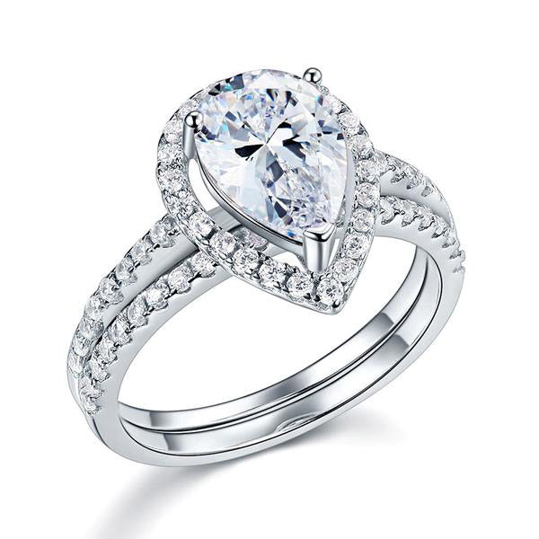Carat Pear Cut Halo Ring – Paradise Cove Jewelers